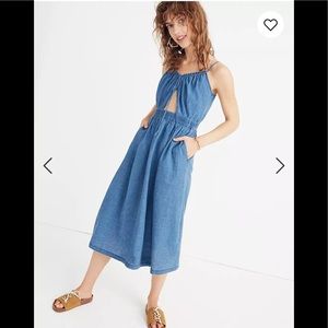 Madewell Indigo Cutout Cami Dress